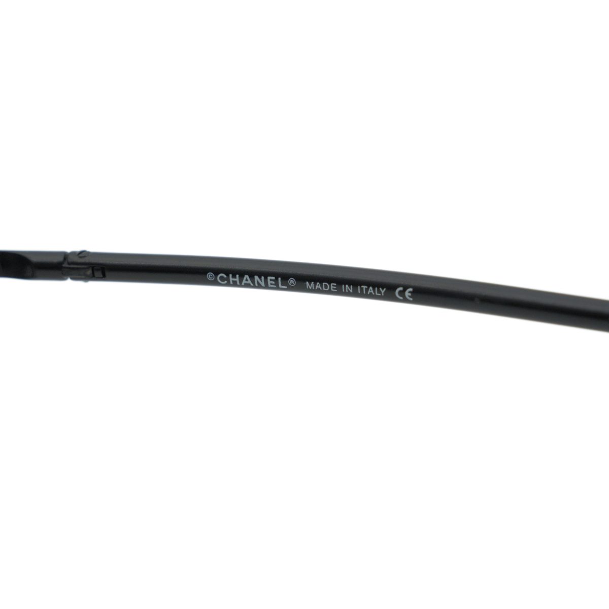 Vintage Chanel 4075 Black Pearl Rectangular Y2K Sunglasses — photo 6