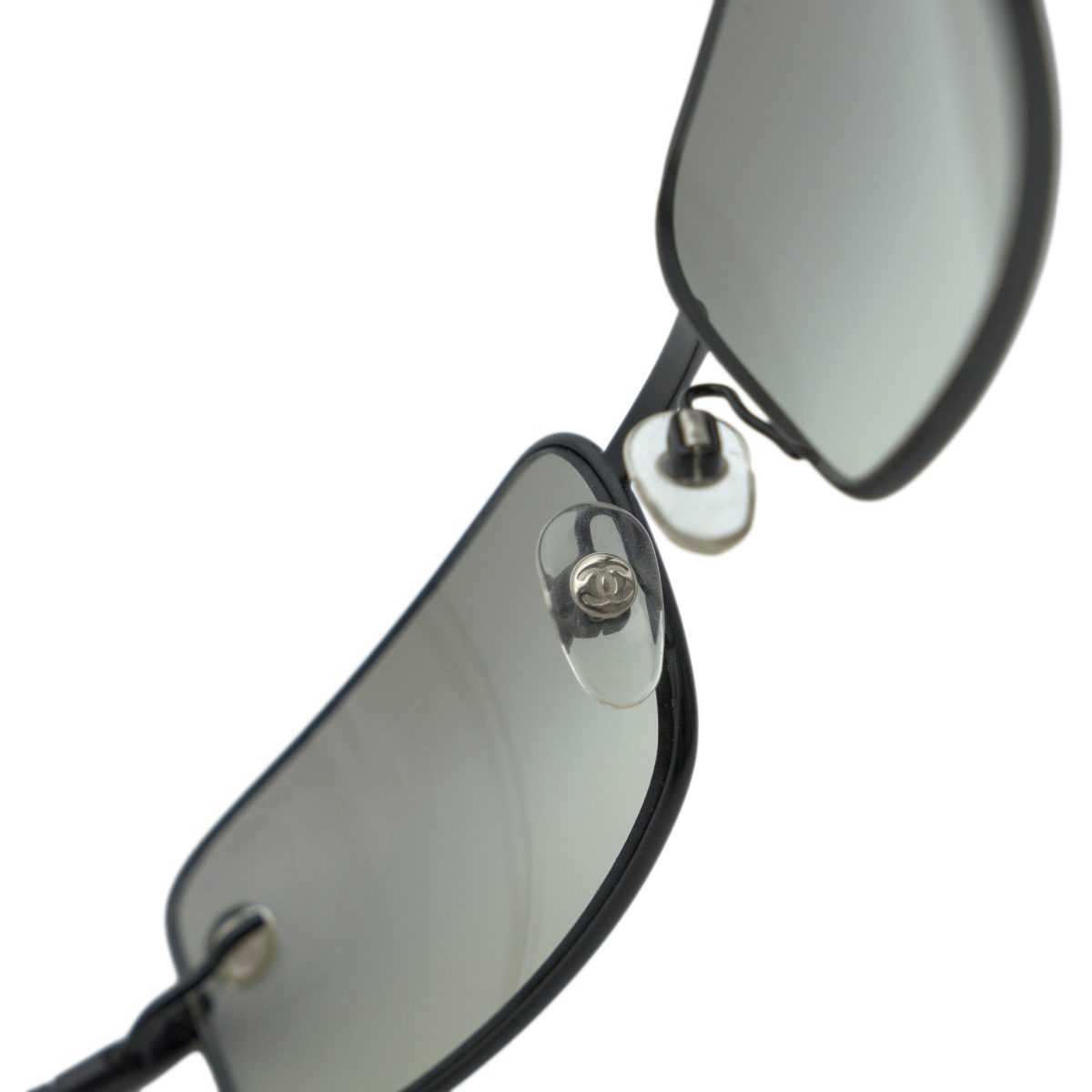 Vintage Chanel 4075 Black Pearl Rectangular Y2K Sunglasses — photo 8
