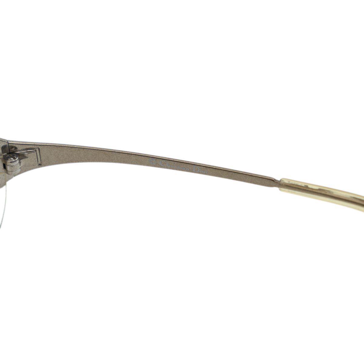 Vintage Dior Piercing Silver Rimless Y2K Shield Sunglasses — photo 6