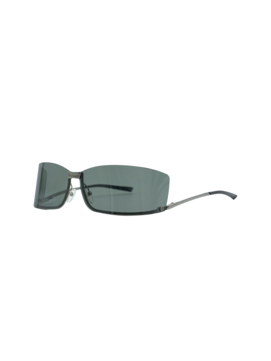 Vintage Gucci GG 1713 Gunmetal Rimless Shield Y2K Sunglasses