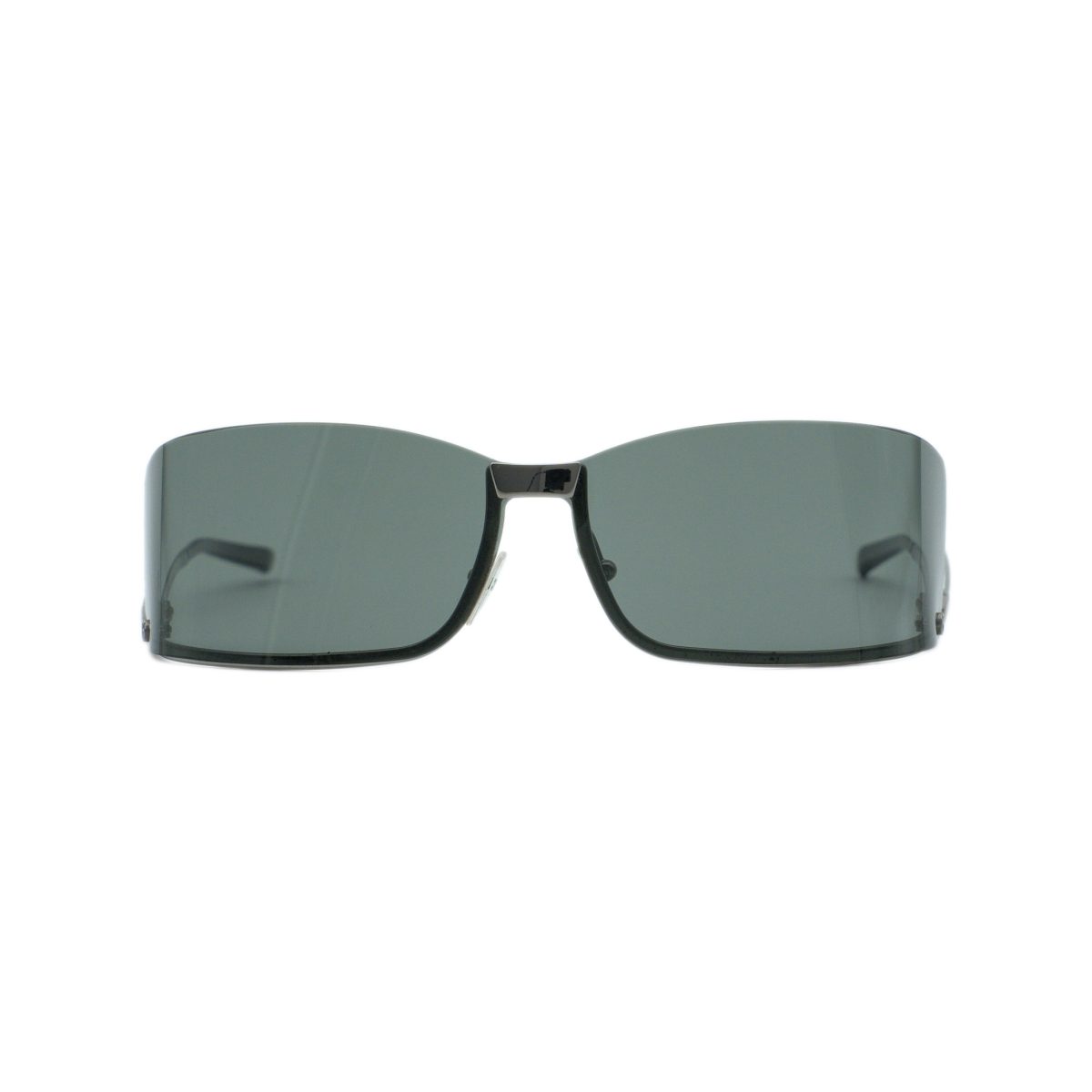 Vintage Gucci GG 1713 Gunmetal Rimless Shield Y2K Sunglasses — photo 2