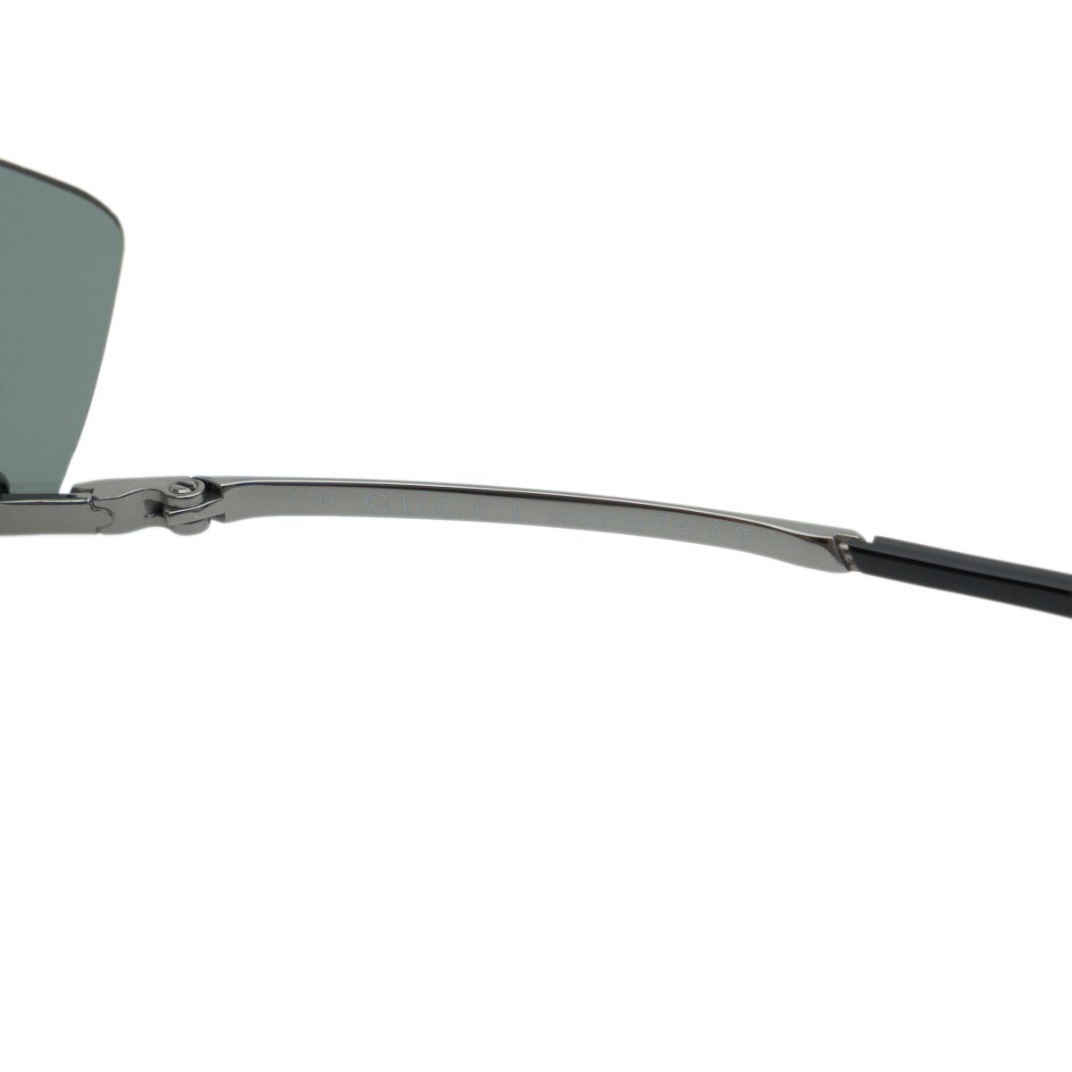 Vintage Gucci GG 1713 Gunmetal Rimless Shield Y2K Sunglasses — photo 6