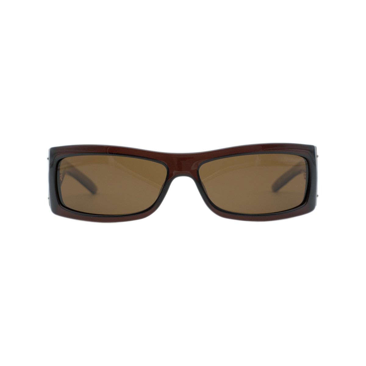 Vintage Gucci GG 1564 Brown Wraparound GG Logo Sunglasses — photo 2