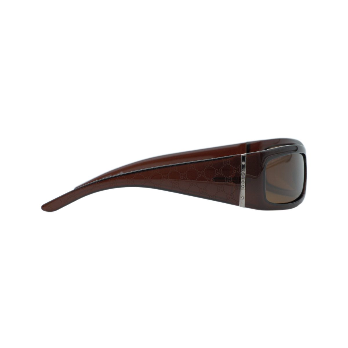 Vintage Gucci GG 1564 Brown Wraparound GG Logo Sunglasses — photo 3