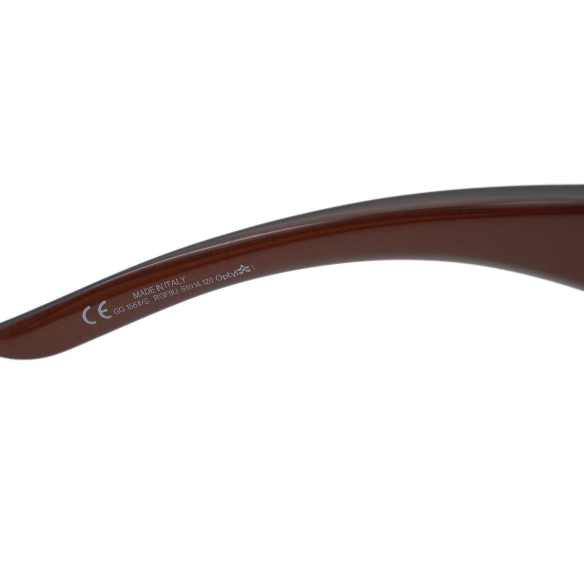 Vintage Gucci GG 1564 Brown Wraparound GG Logo Sunglasses — photo 7