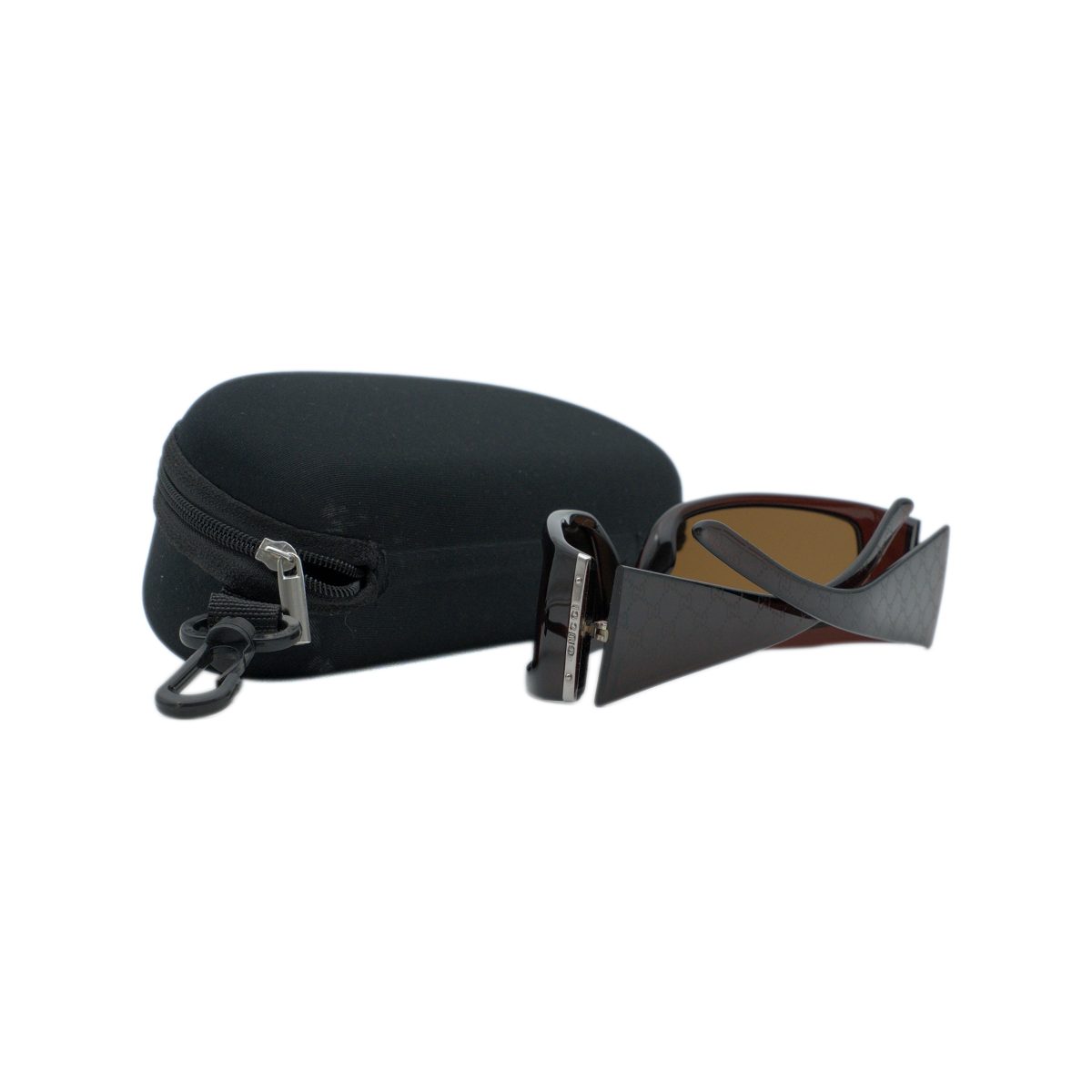 Vintage Gucci GG 1564 Brown Wraparound GG Logo Sunglasses — photo 9