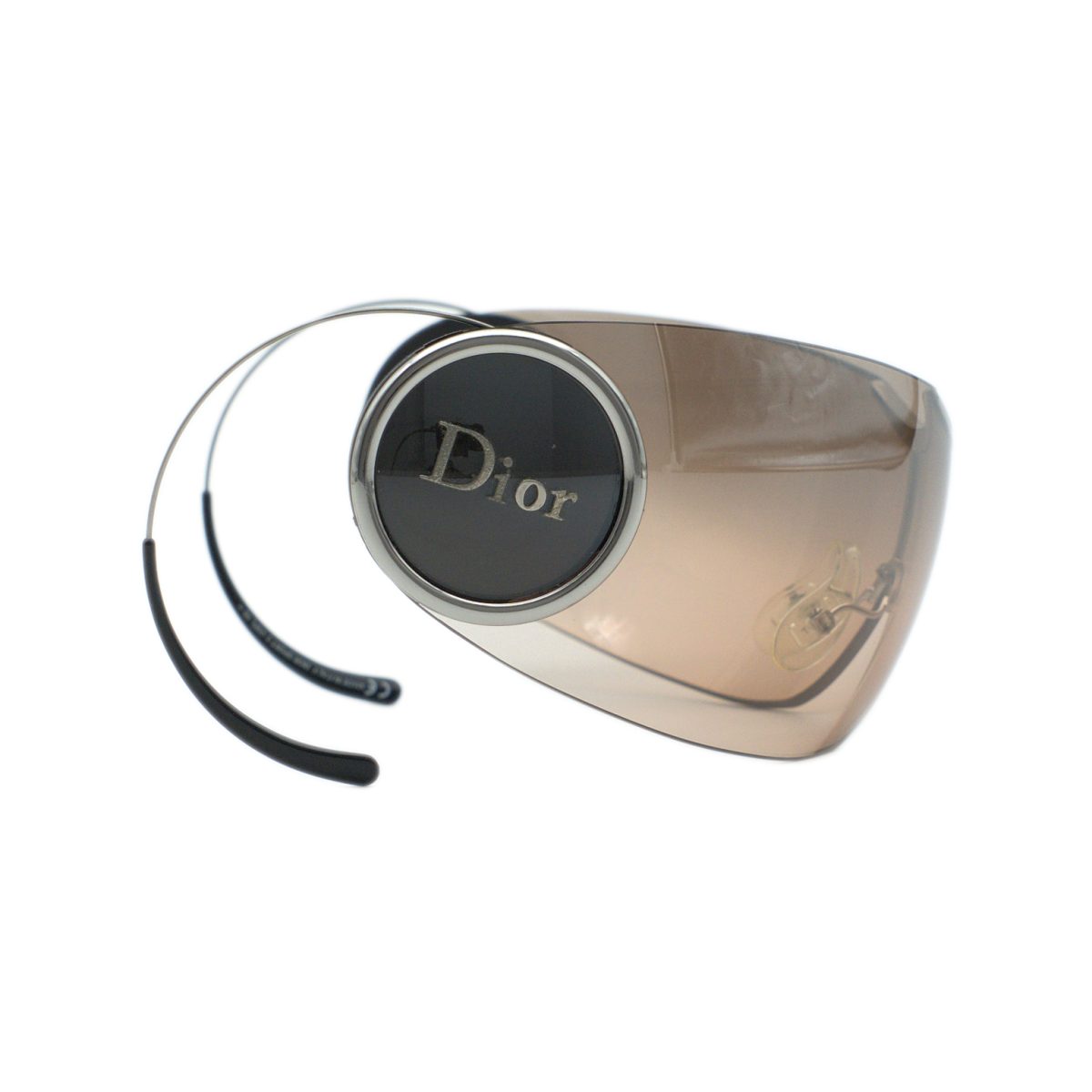Vintage Dior Sport 3 Brown Rimless Shield Y2K Sunglasses — photo 3