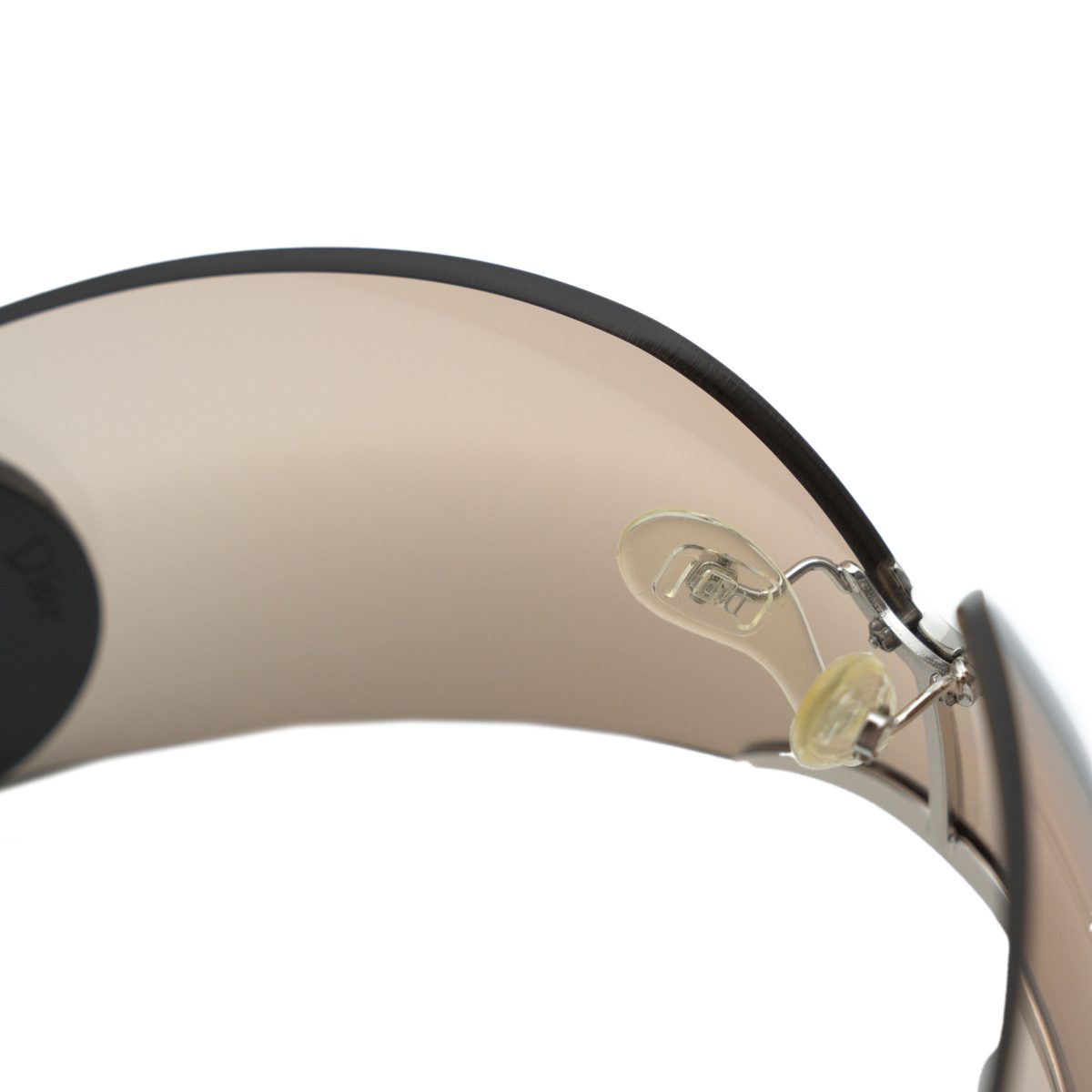 Vintage Dior Sport 3 Brown Rimless Shield Y2K Sunglasses — photo 4