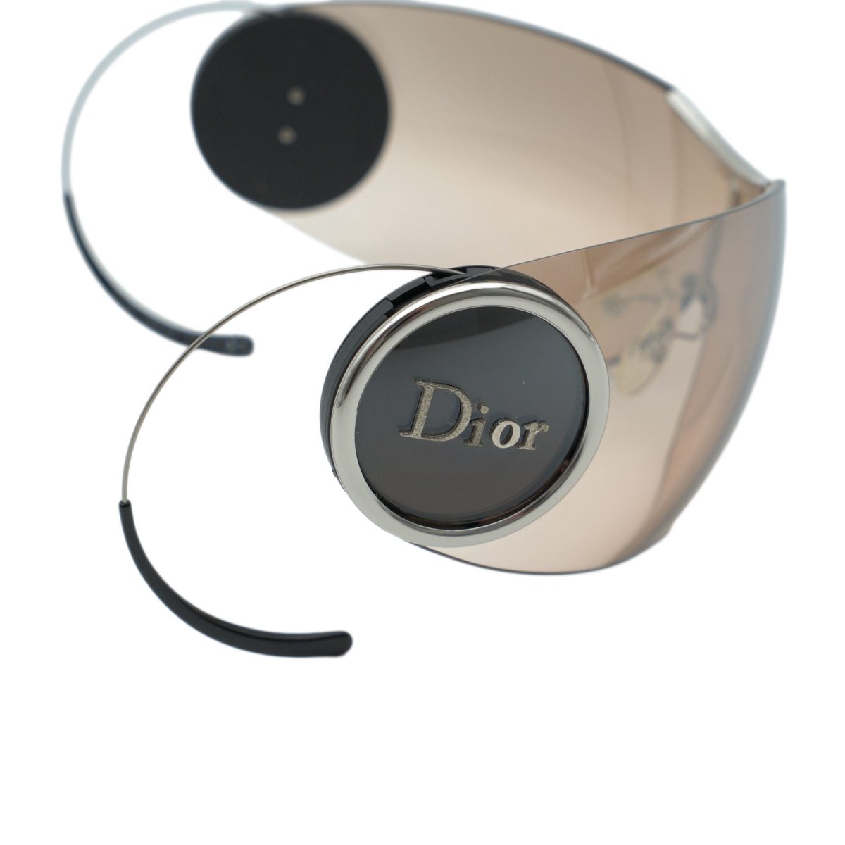 Vintage Dior Sport 3 Brown Rimless Shield Y2K Sunglasses — photo 5