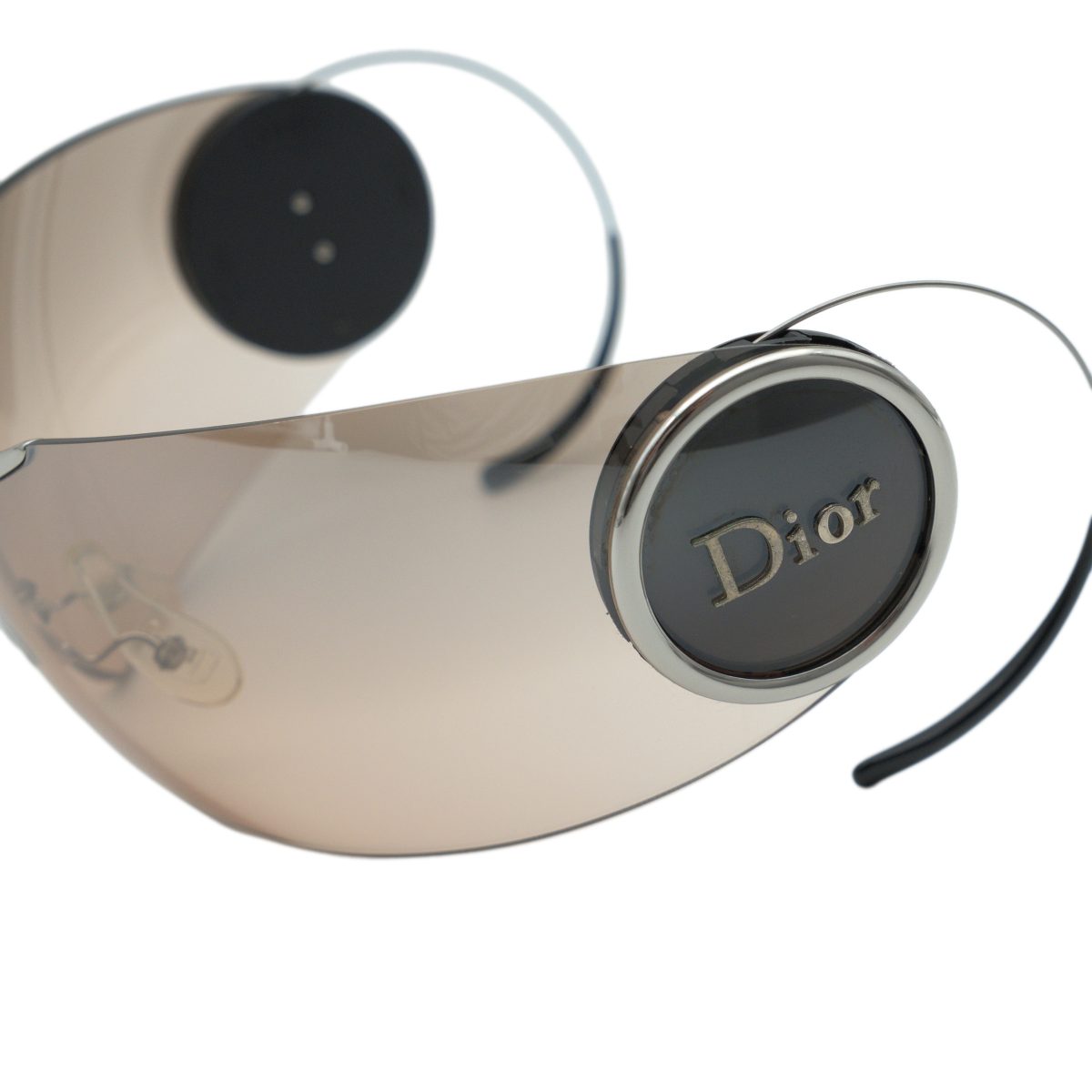 Vintage Dior Sport 3 Brown Rimless Shield Y2K Sunglasses — photo 6