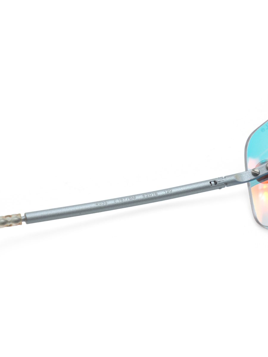 Vintage Chanel 4035 Aqua Blue Silver Rimless CC Sunglasses — photo 7