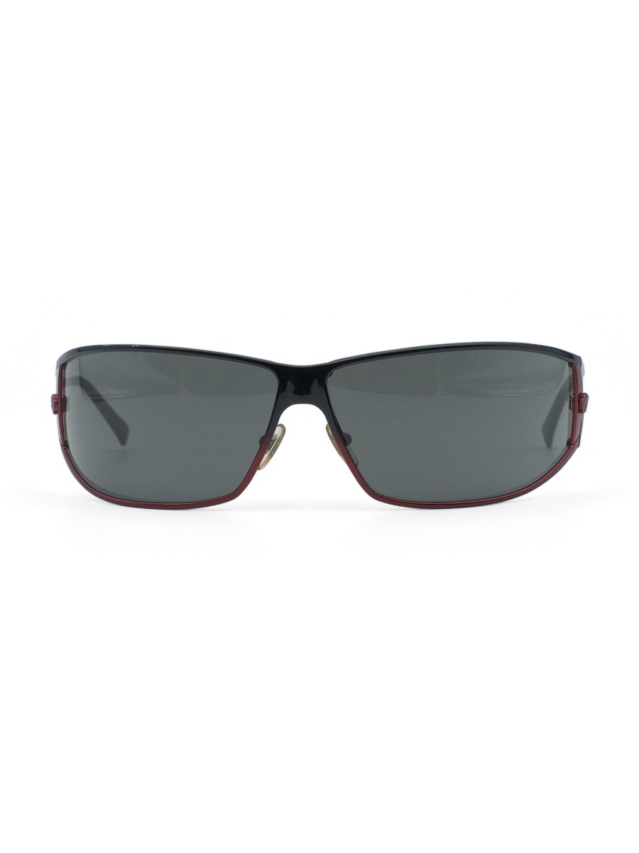 Vintage Versace MOD 2040 Burgundy Medusa Shield Sunglasses — photo 2
