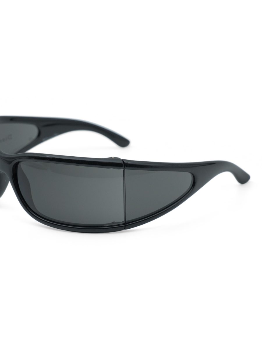 Vintage Dior Fly Black Grey Wraparound Side Lens Sunglasses — photo 5