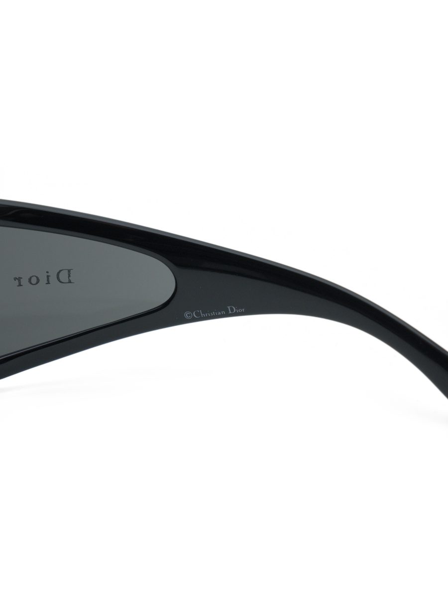 Vintage Dior Fly Black Grey Wraparound Side Lens Sunglasses — photo 6