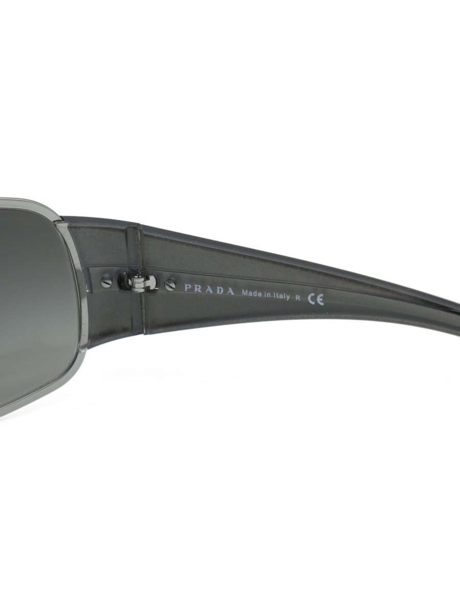 Vintage Prada SPR 61I Silver Gray Mirror Shield Sunglasses — photo 6