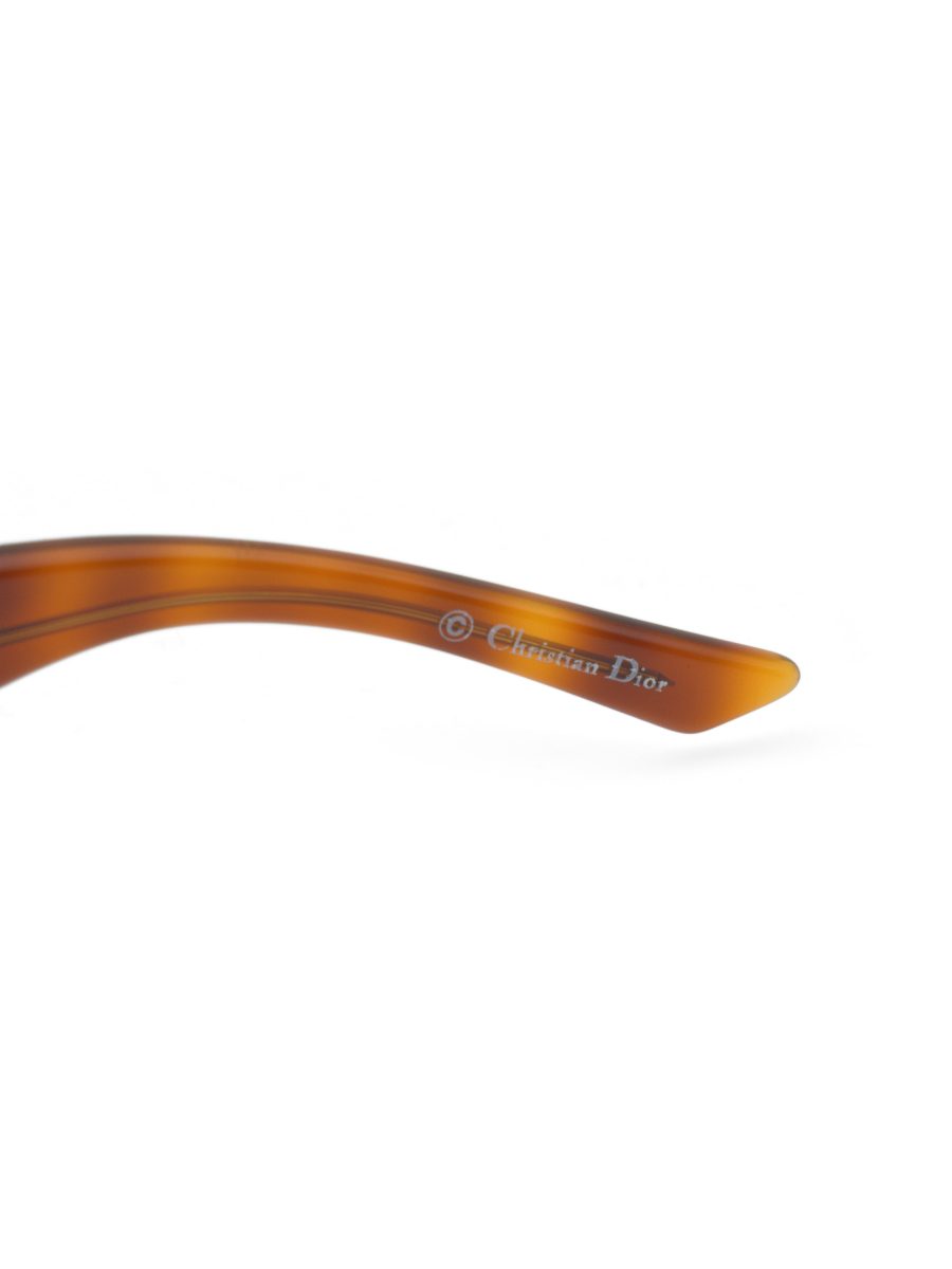 Vintage Dior Made 2 Amber Tortoise Gold Buckle Sunglasses — photo 6