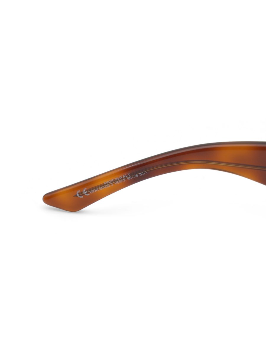 Vintage Dior Made 2 Amber Tortoise Gold Buckle Sunglasses — photo 7