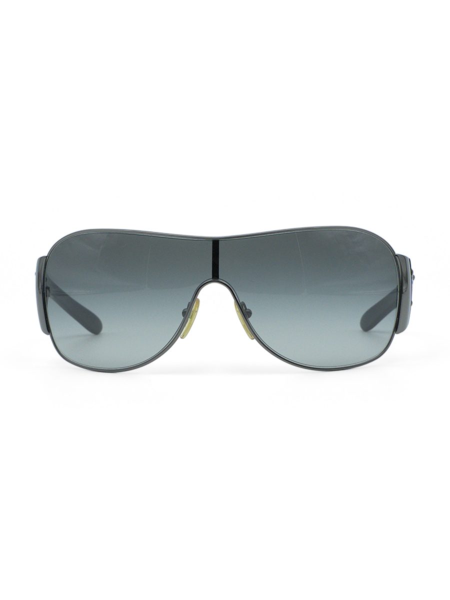 Vintage Prada SPR 57L Gunmetal Triangle Shield Sunglasses — photo 2