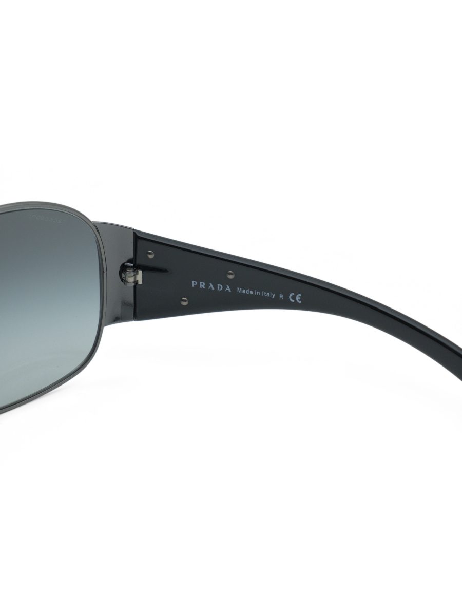 Vintage Prada SPR 57L Gunmetal Triangle Shield Sunglasses — photo 6