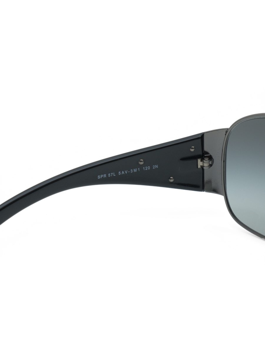 Vintage Prada SPR 57L Gunmetal Triangle Shield Sunglasses — photo 7