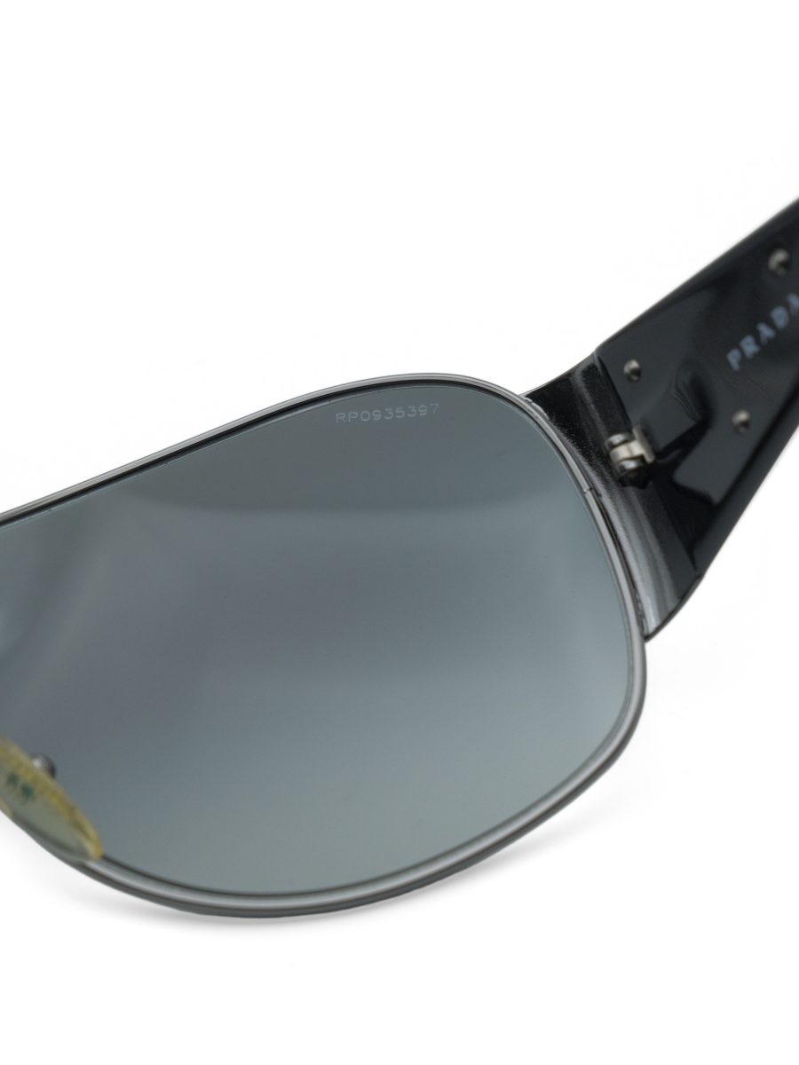 Vintage Prada SPR 57L Gunmetal Triangle Shield Sunglasses — photo 8