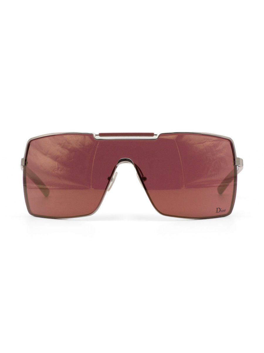 Vintage Dior Viktim 1 Pink Silver Mirror Shield Sunglasses — photo 2