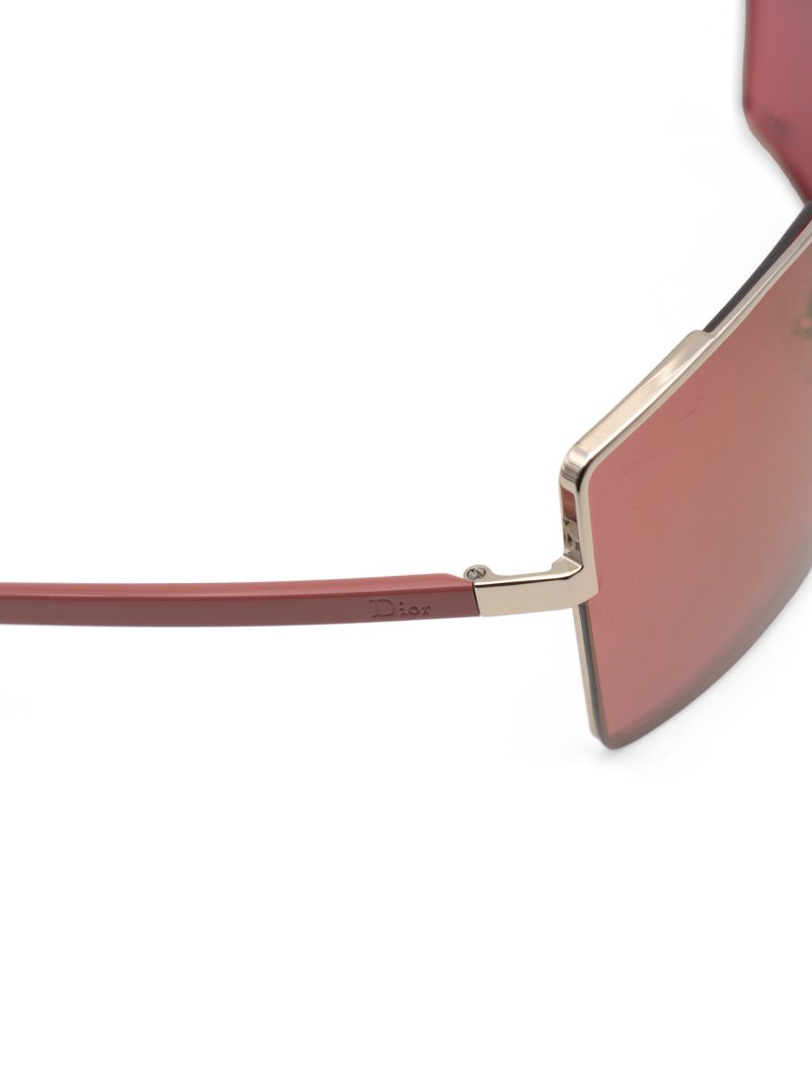 Vintage Dior Viktim 1 Pink Silver Mirror Shield Sunglasses — photo 4