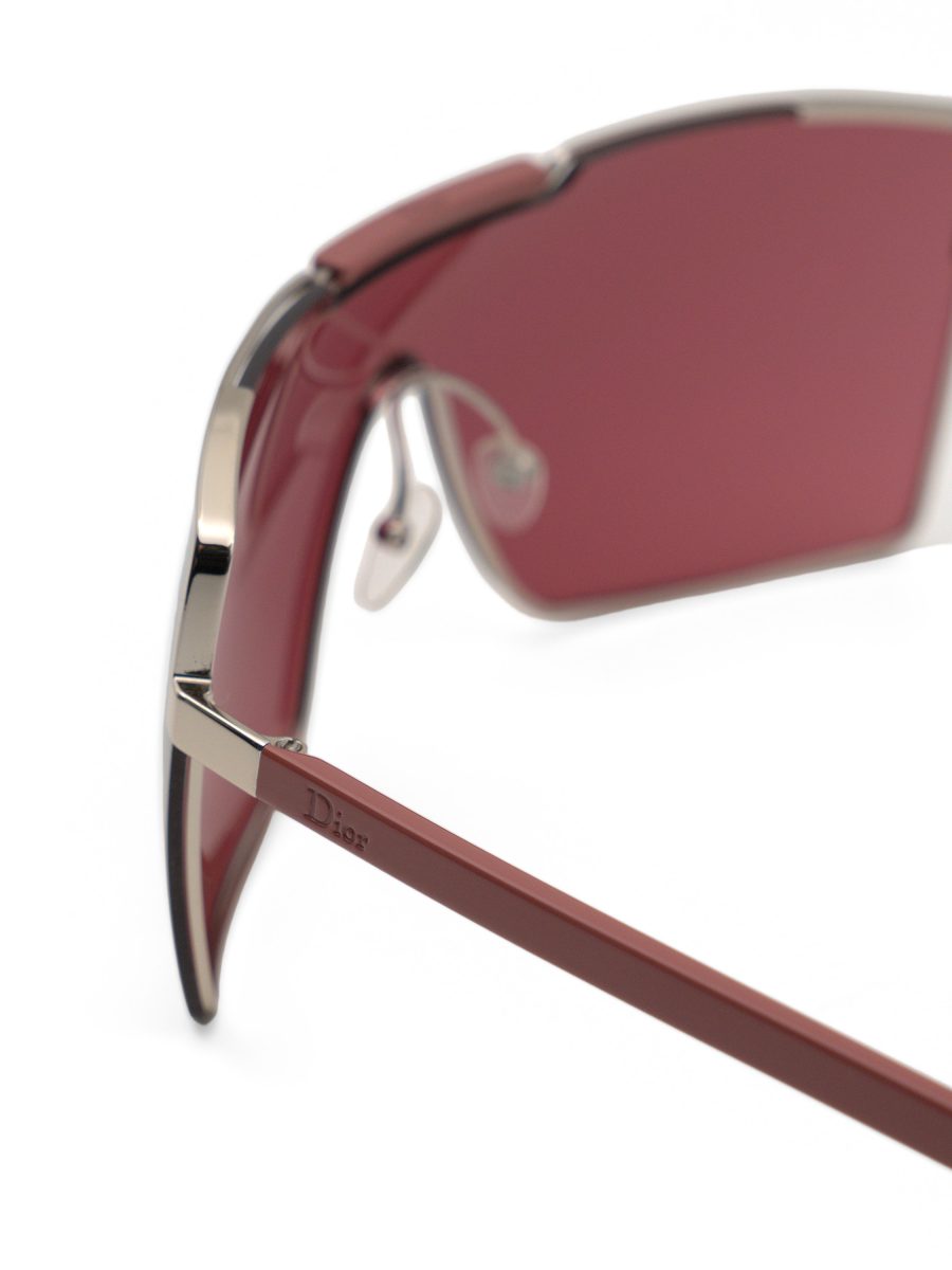 Vintage Dior Viktim 1 Pink Silver Mirror Shield Sunglasses — photo 5