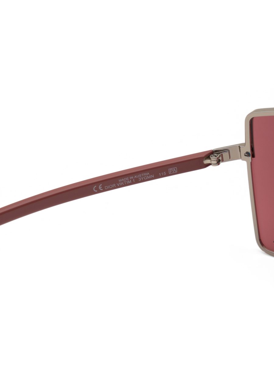 Vintage Dior Viktim 1 Pink Silver Mirror Shield Sunglasses — photo 7