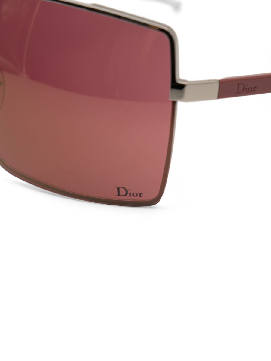 Vintage Dior Viktim 1 Pink Silver Mirror Shield Sunglasses — photo 9