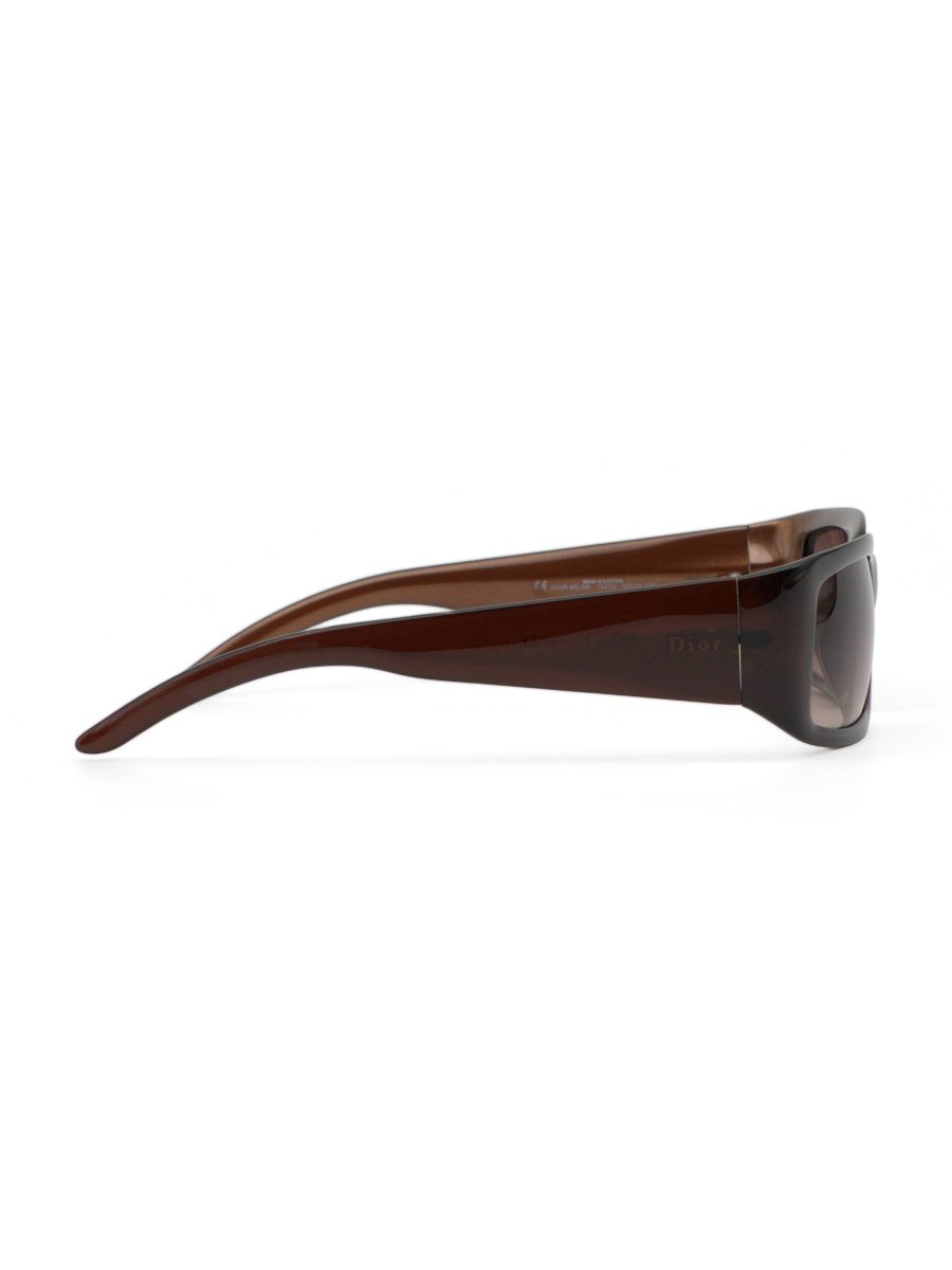 Vintage Dior Milan Brown Gradient Logo Rectangle Sunglasses — photo 3