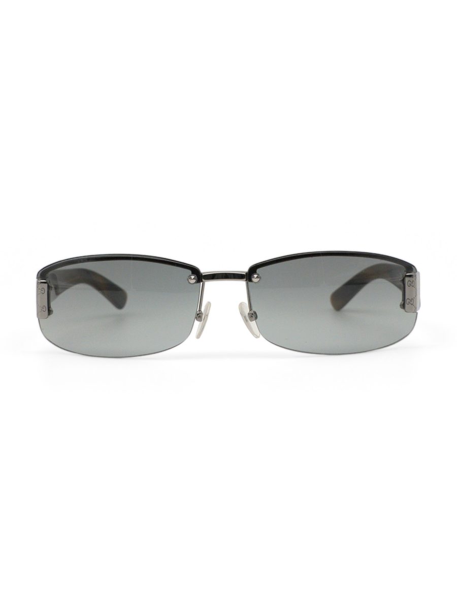 Vintage Gucci GG 1799 Gunmetal Grey Semi Rimless Sunglasses — photo 2