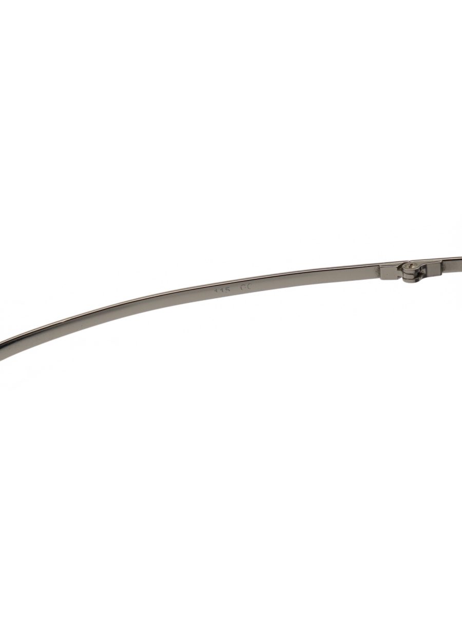 Vintage Gucci Smoke Grey Silver Rimless Shield G Sunglasses — photo 7