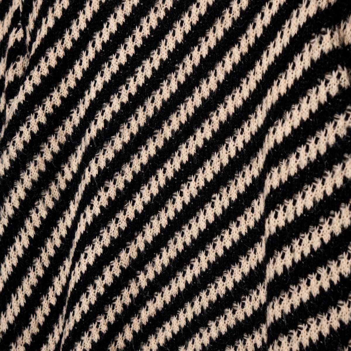 A.P.C. Black Beige Stripe Mohair Blend Sweater Jumper Size M — photo 5