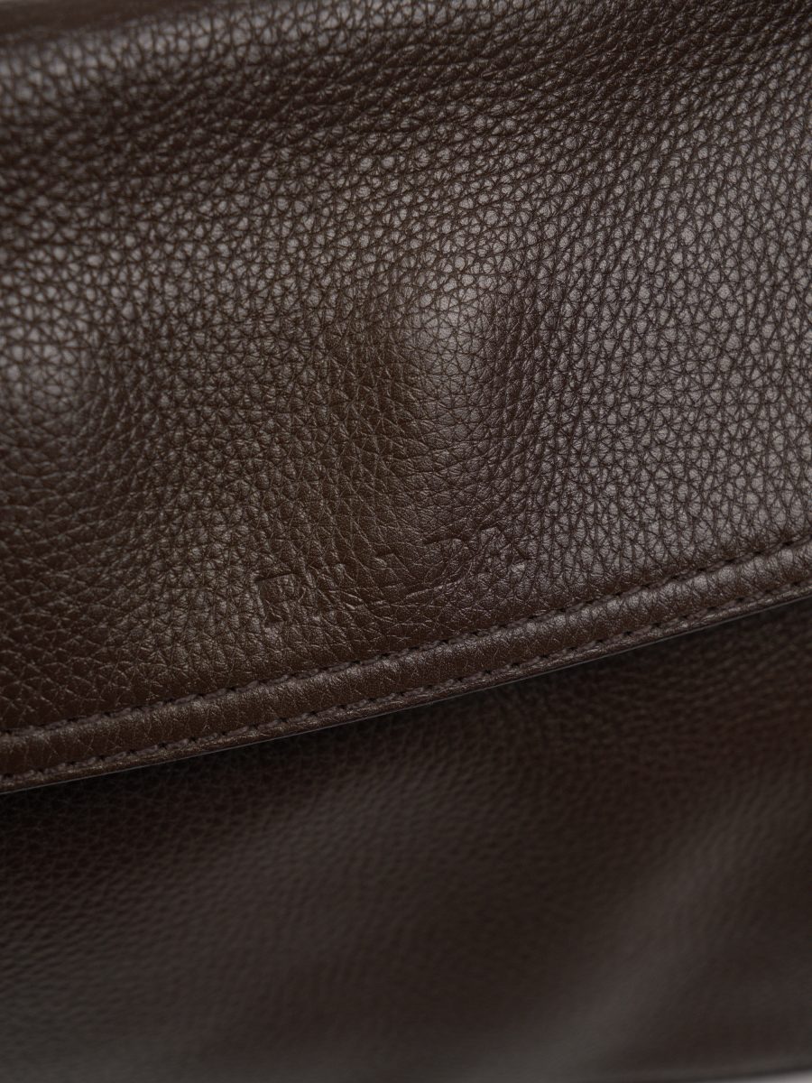 Vintage Prada Vitello Daino Brown Leather Flap Shoulder Bag — photo 5