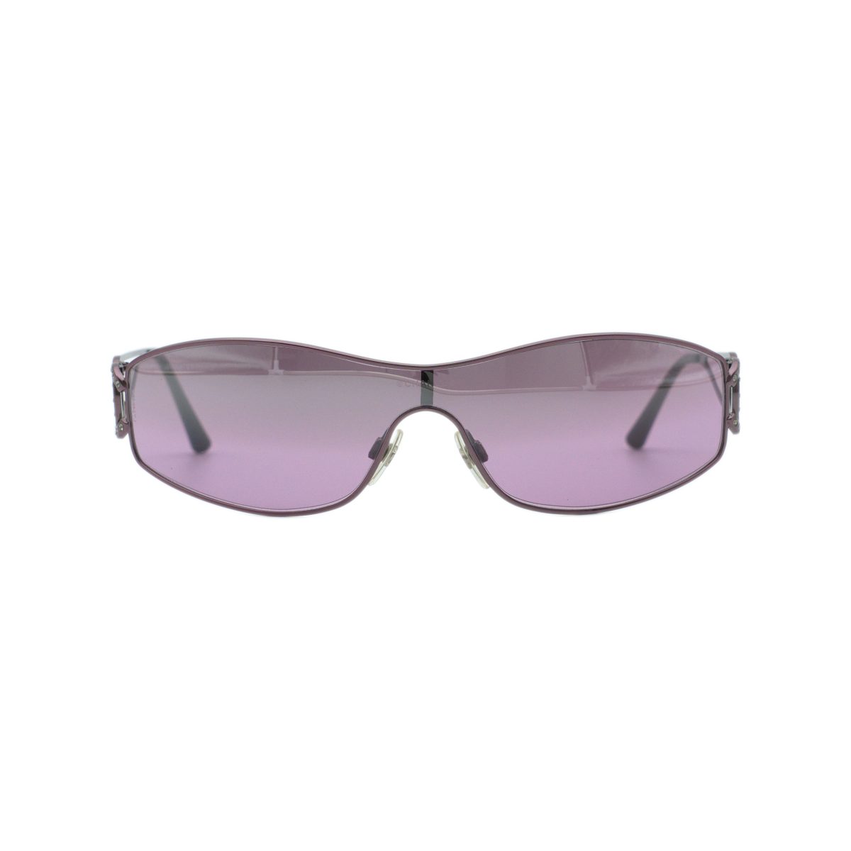 Vintage Chanel 4073 Pink Rimless Crystal CC Logo Sunglasses — photo 2