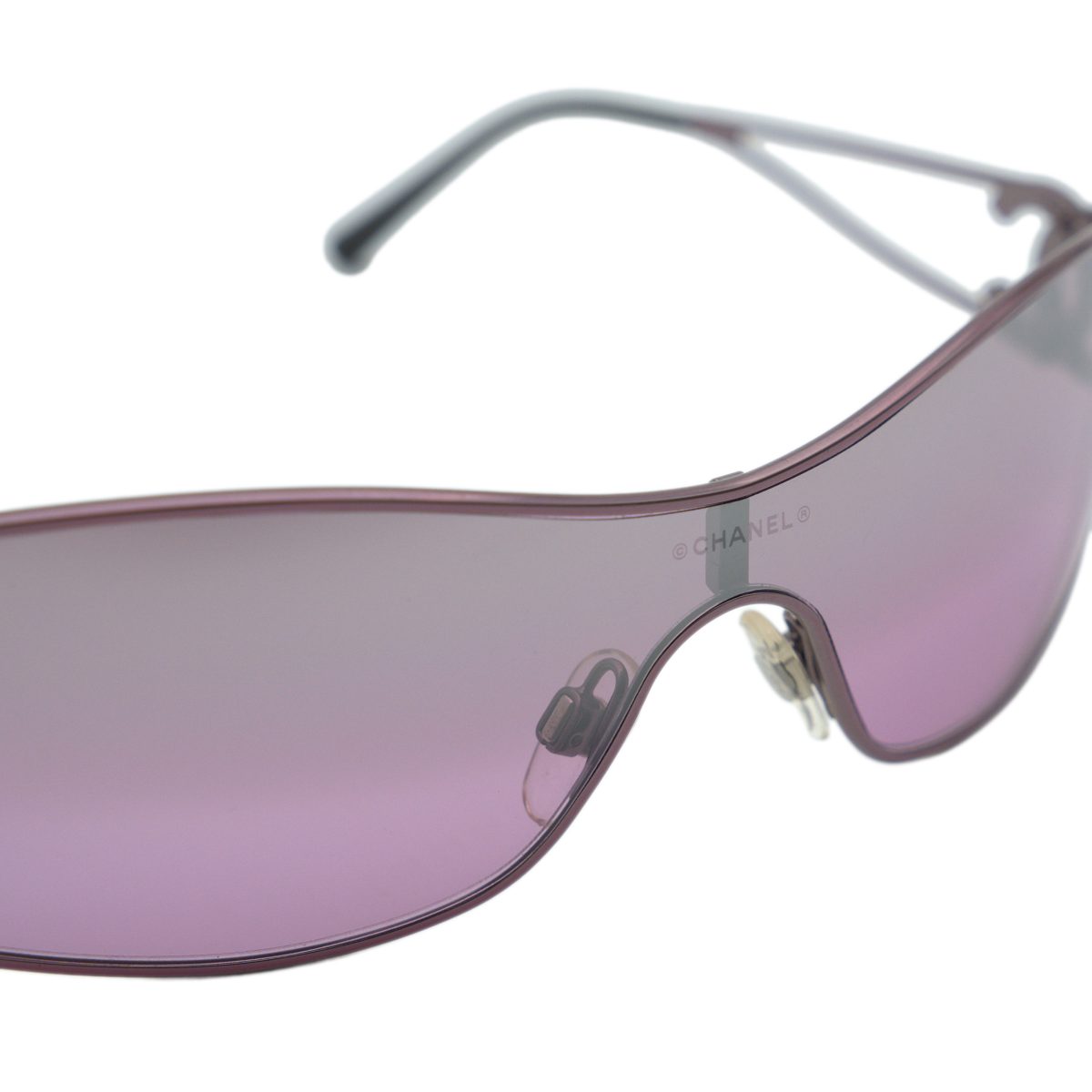 Vintage Chanel 4073 Pink Rimless Crystal CC Logo Sunglasses — photo 6