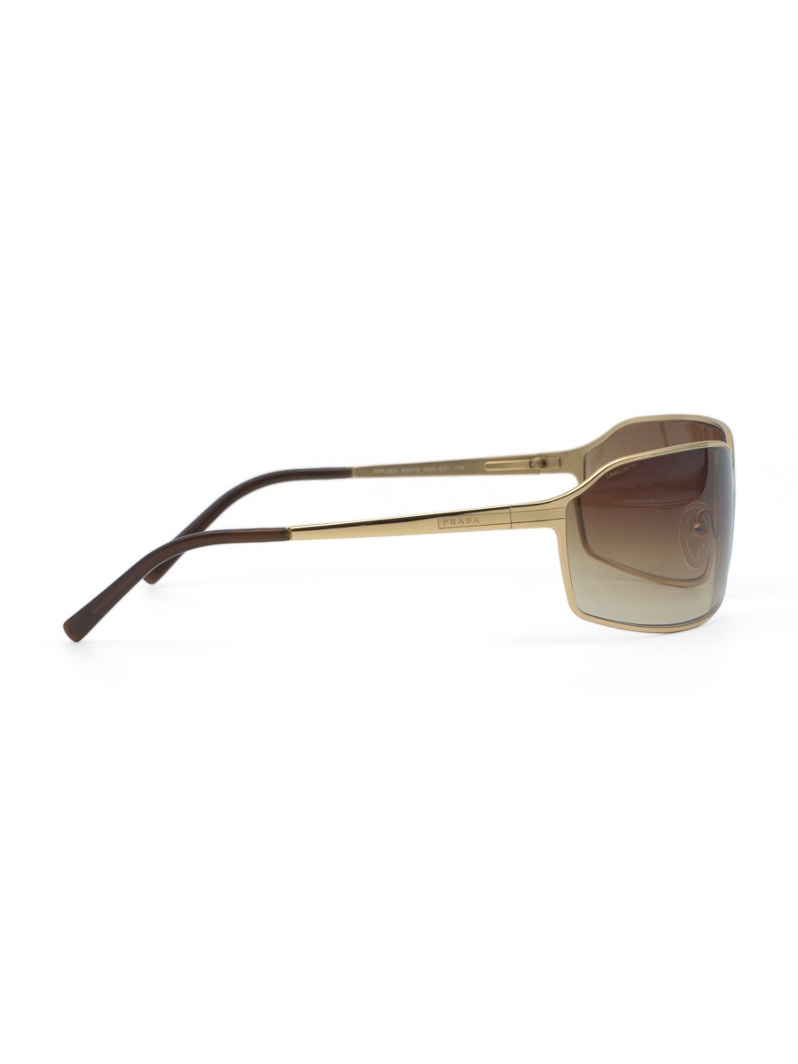 Vintage Prada SPR 58G Gold Brown Wrap Womens Sunglasses — photo 3