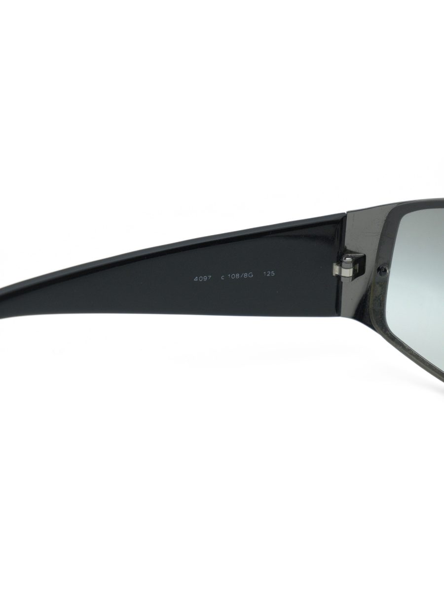 Vintage Chanel 4097 Gunmetal Black Quilted Shield Sunglasses — photo 7