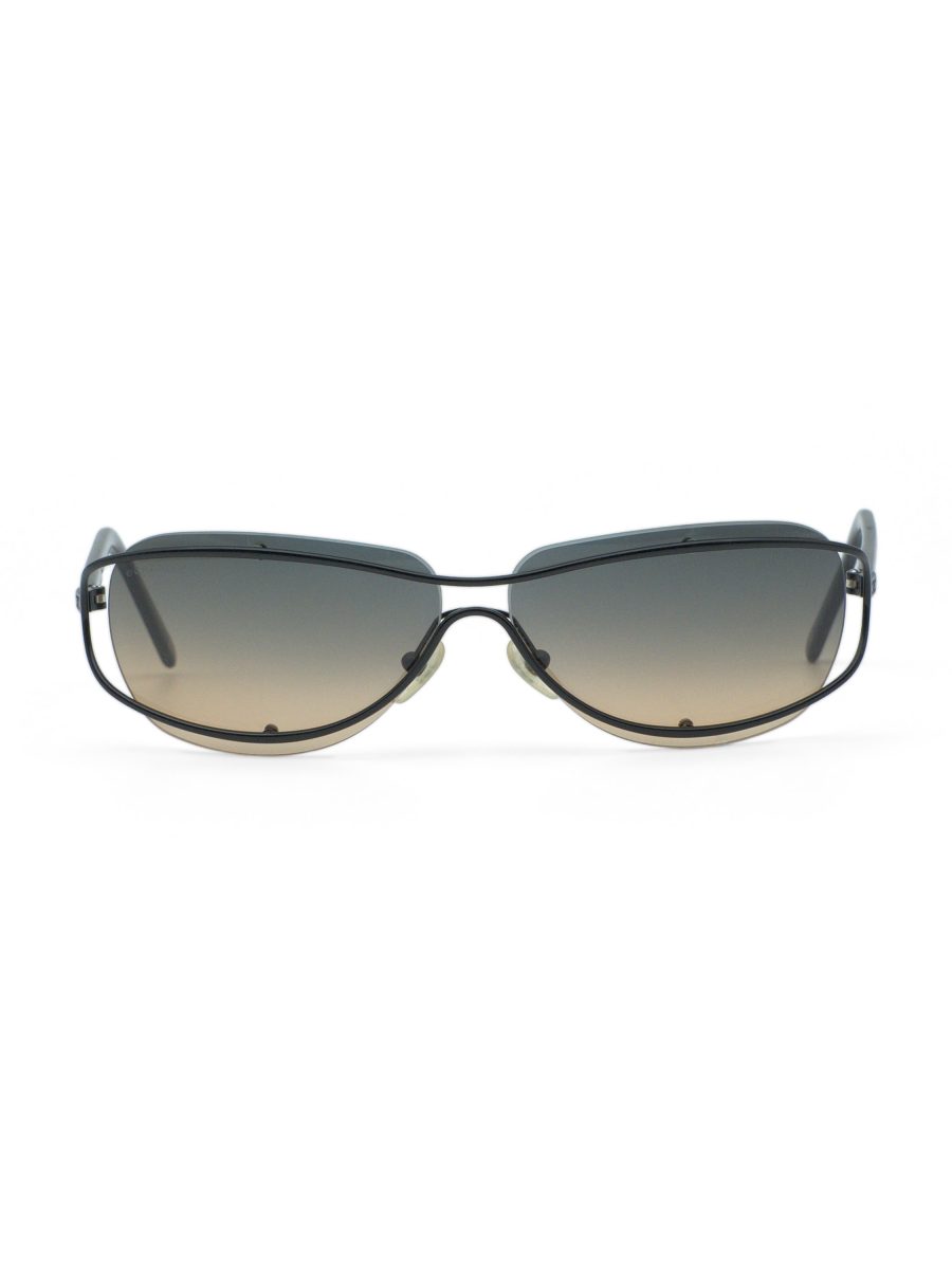 Vintage Chanel 4027 Black Gradient Rimless CC Sunglasses — photo 2