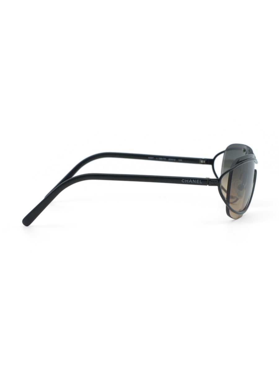 Vintage Chanel 4027 Black Gradient Rimless CC Sunglasses — photo 3