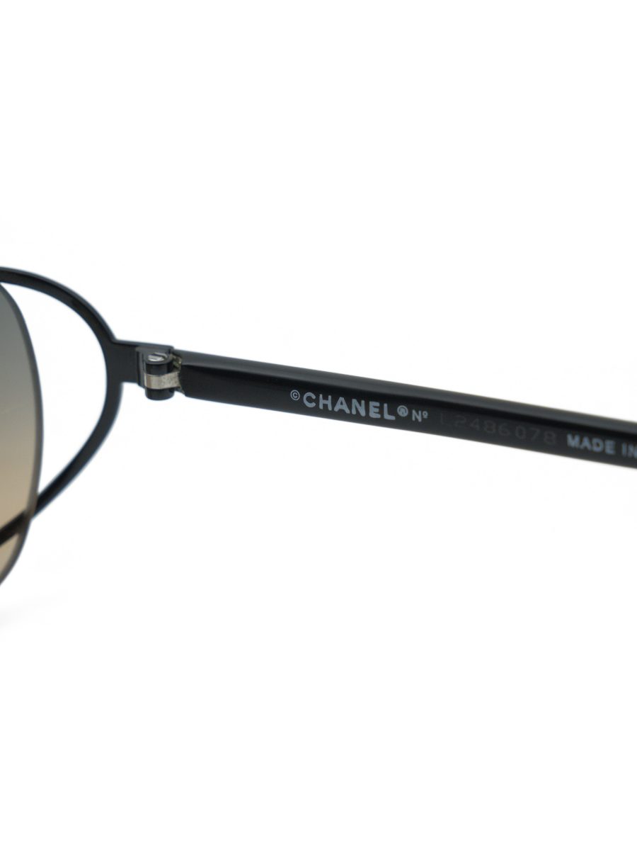 Vintage Chanel 4027 Black Gradient Rimless CC Sunglasses — photo 6