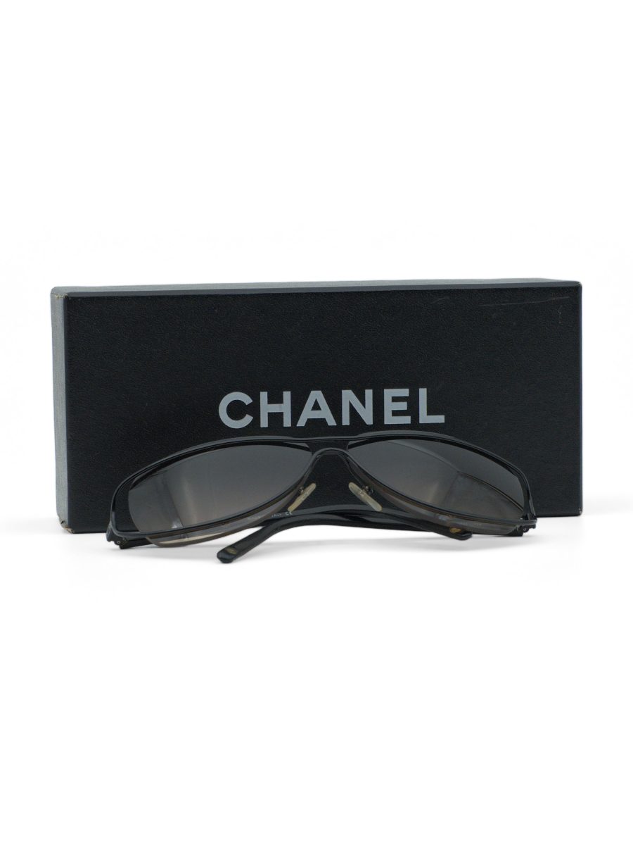 Vintage Chanel 4027 Black Gradient Rimless CC Sunglasses — photo 12