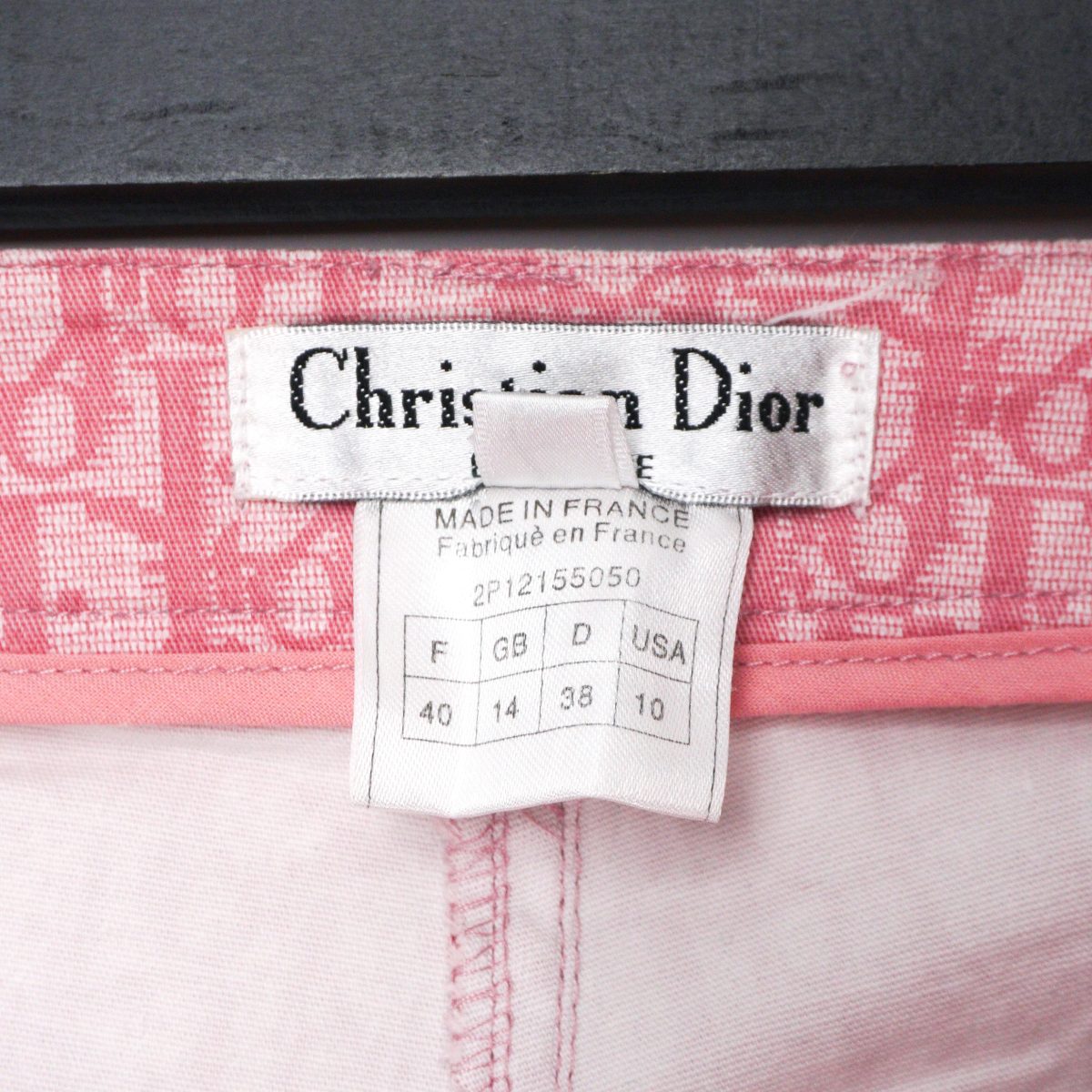 Dior Pink Oblique Monogram Logo Womens Trouser Pants Size L — photo 10
