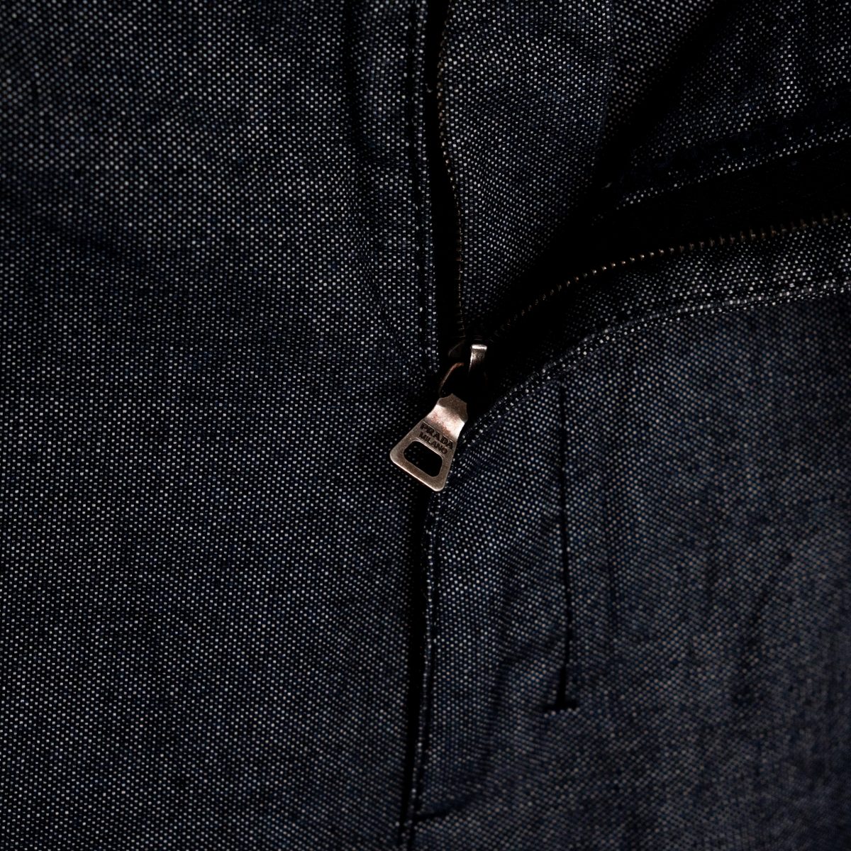 Prada Linea Rossa Navy Cotton Red Logo Tab Trouser Pants — photo 6