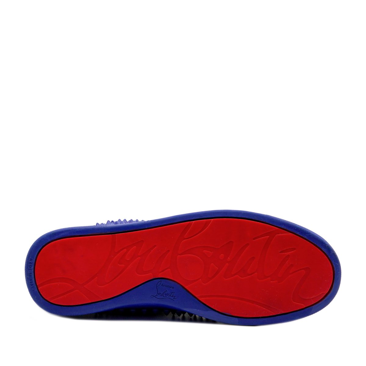 Christian Louboutin Royal Blue Suede Spikes Sneaker Shoes — photo 5