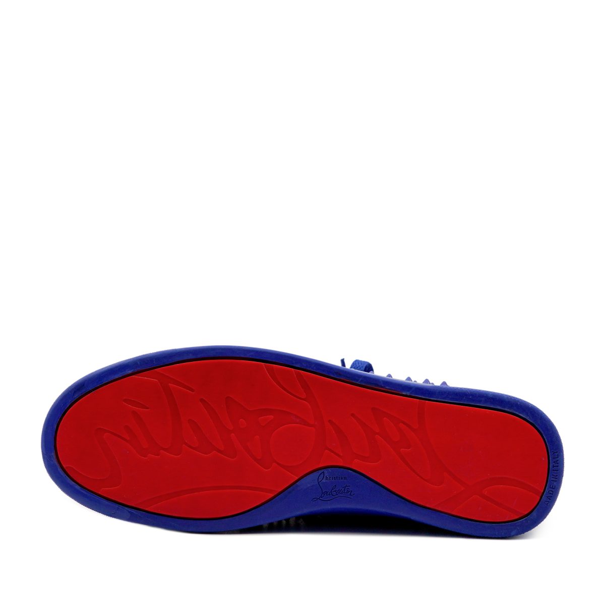 Christian Louboutin Royal Blue Suede Spikes Sneaker Shoes — photo 6