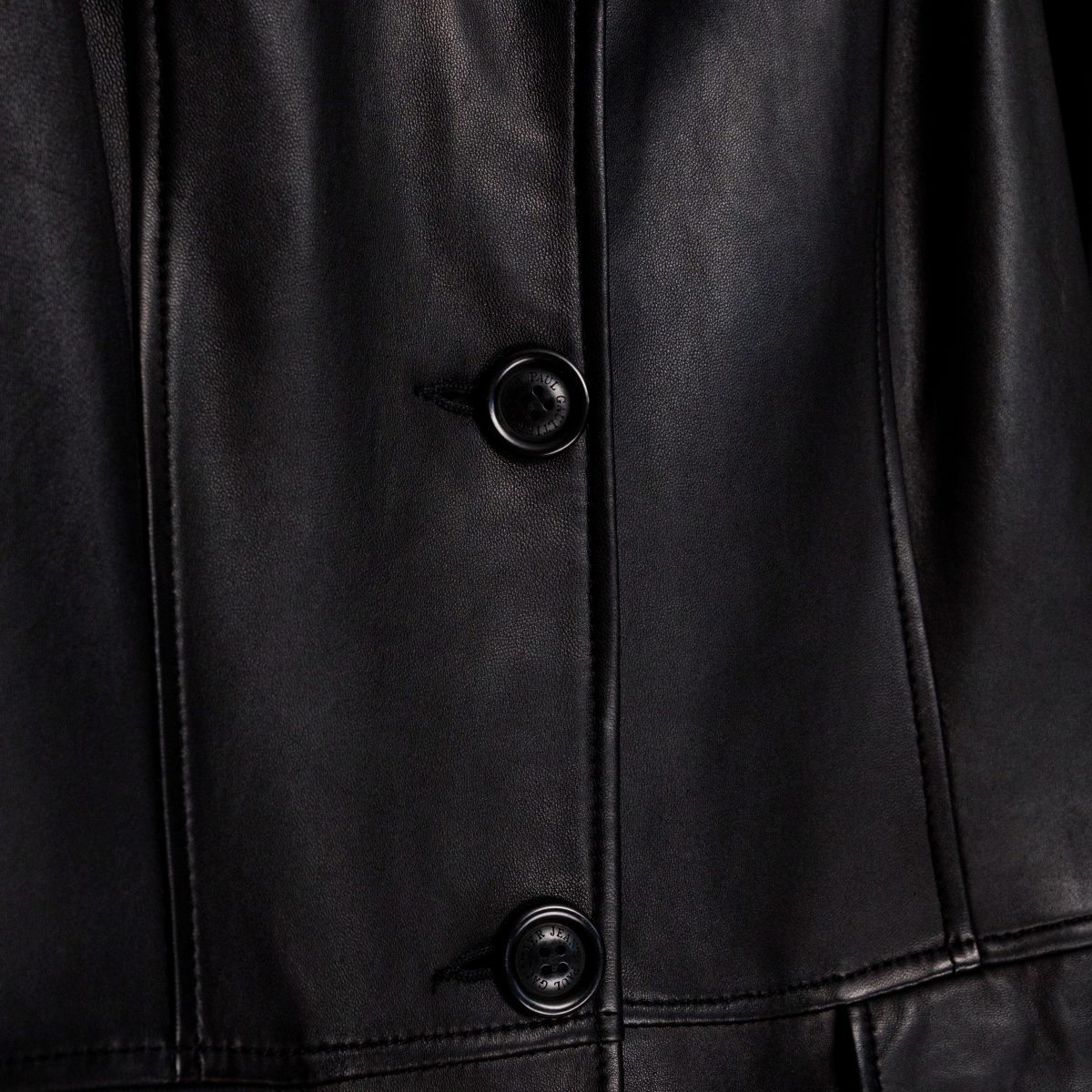 Jean Paul Gaultier Black Leather Western Womens Coat Jacket — photo 4