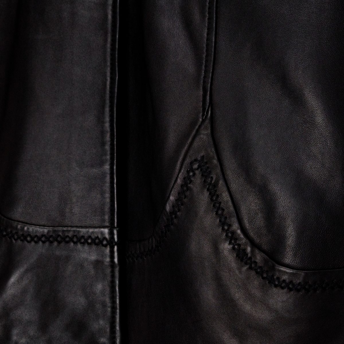 Jean Paul Gaultier Black Leather Western Womens Coat Jacket — photo 5