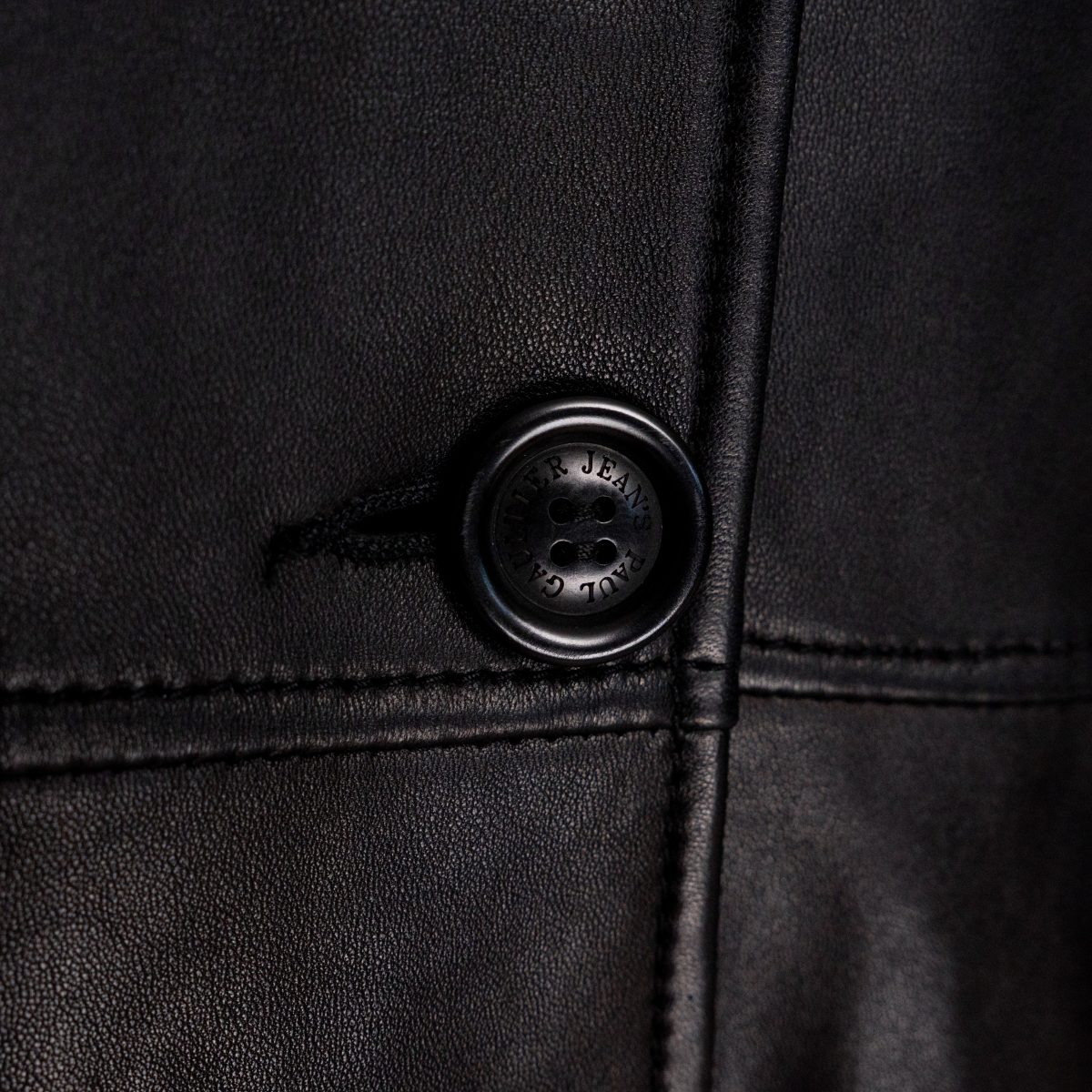 Jean Paul Gaultier Black Leather Western Womens Coat Jacket — photo 8